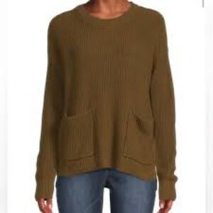 MADEWELL Patch Pocket Asparagus Green Sweater